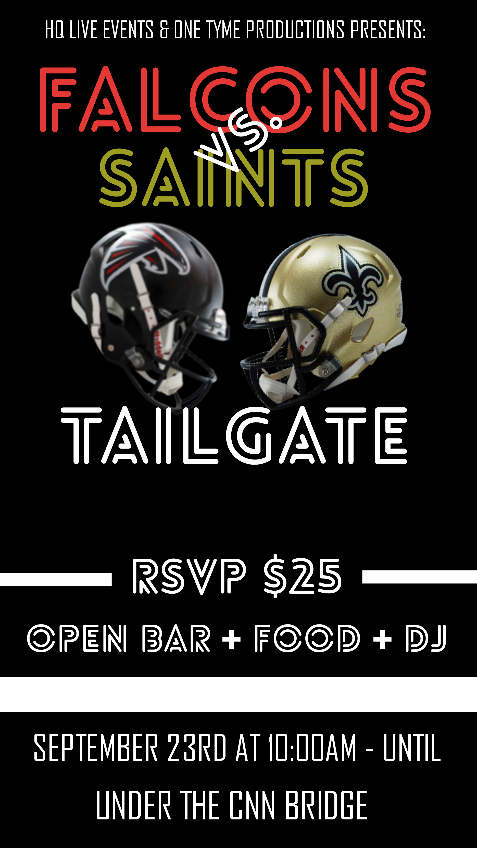 Falcons vs Saints Tailgate - The Home Depot Backyard