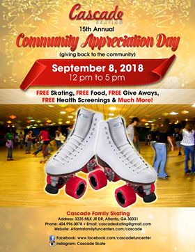 things to do in Atlanta this week - Cascade Skating Rink's 15th Annual Community Appreciation Open House