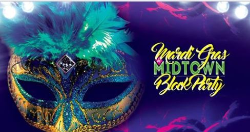 all the 2019 Atlanta festivals, Mardi Gras Midtown Block Party - March 9, 2019