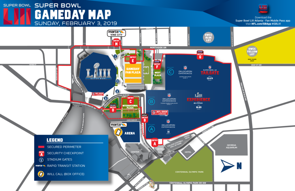 Atlanta Super Bowl road map and traffic plan, street closures