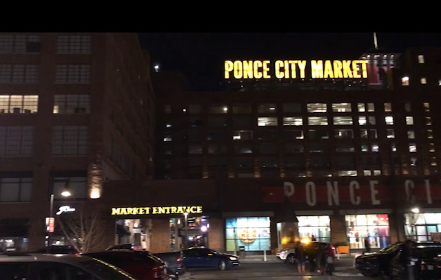 Ponce City Market at night -best things to do in Atlanta at night