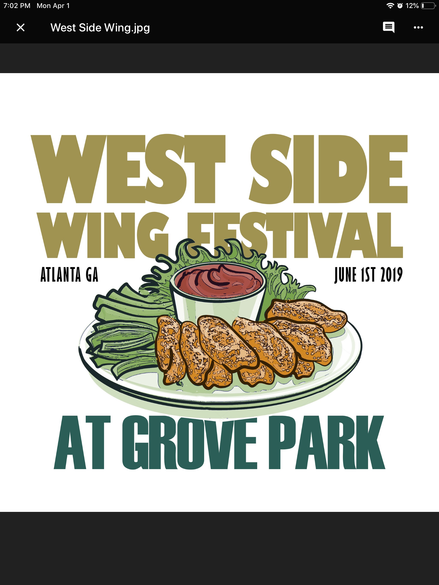 Westside Wing Festival at Grove Park Time, Date, Info