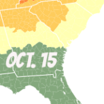 Georgia foliage map 2019 - Oct. 15