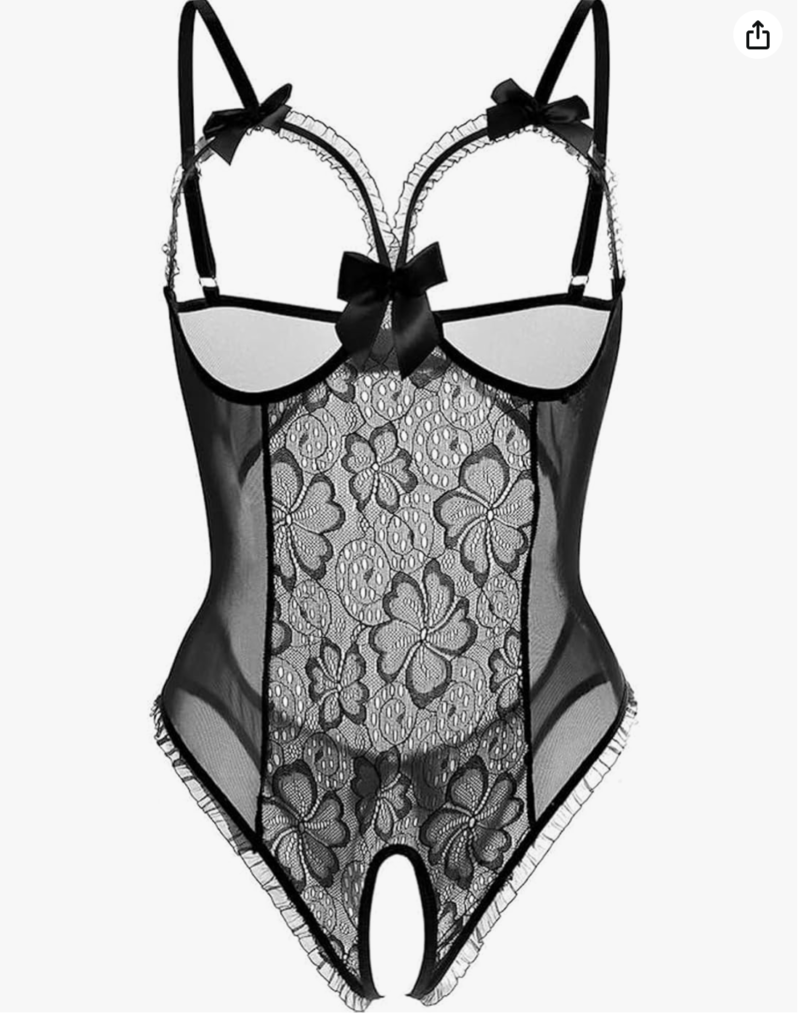 Women Sexy Teddy Lingerie One Piece Lace Babydoll Bodysuit