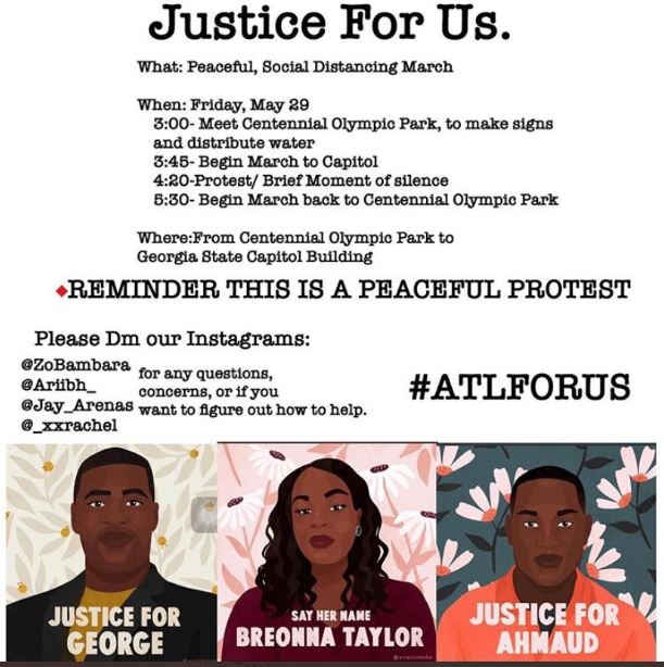 Atlanta protest flyer