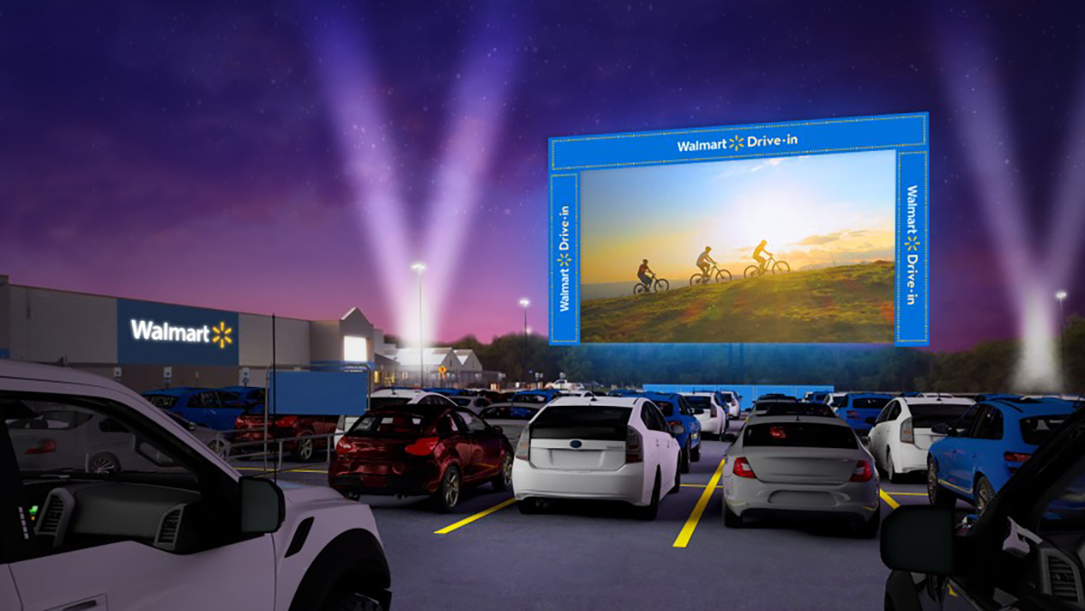 Walmart parking lot drive-in movies in Atlanta