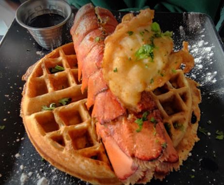 Blaze Steak and Seafood brunch - lobster and waffles