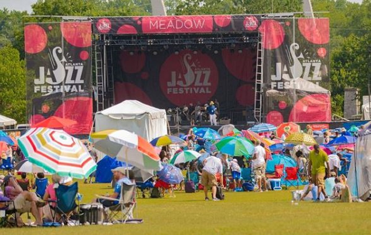 Atlanta jazz festival in Piedmont Park