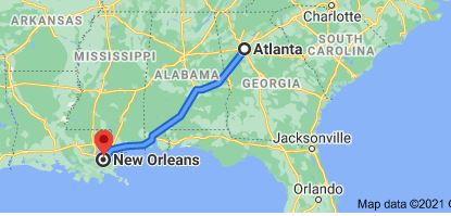 Atlanta road trip to New Orleans