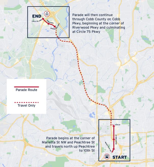 Atlanta Braves parade route