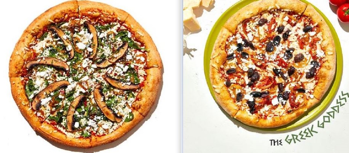 Mellow Mushroom Vegan pizzas