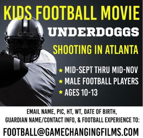 kids football movie casting