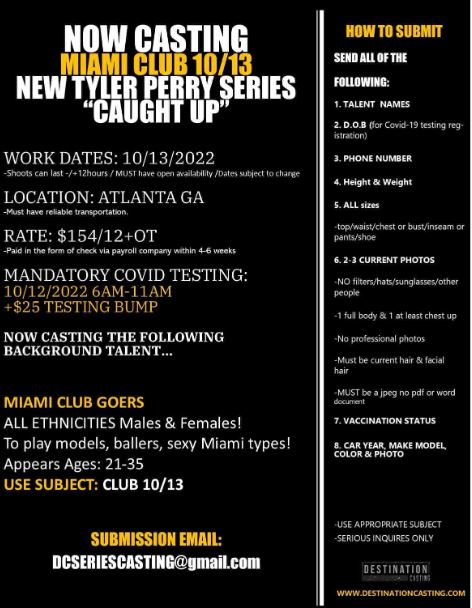 Caught Up Casting Call from Tyler Perry