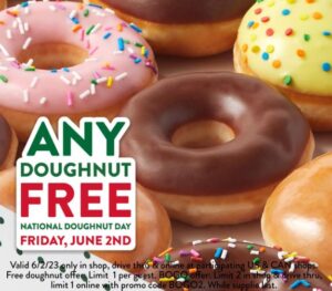 free donuts at Krispy Kreme