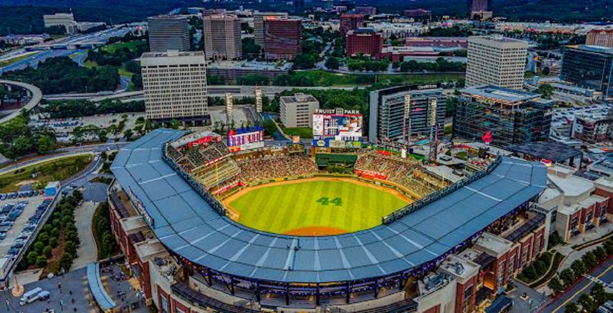 Truist Park Stadium- home field of Atlanta Braves Stock Photo
