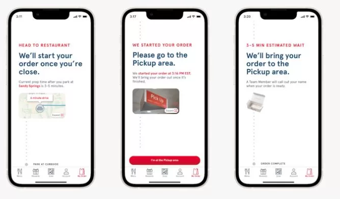 Chick-fil-A mobile orders in app