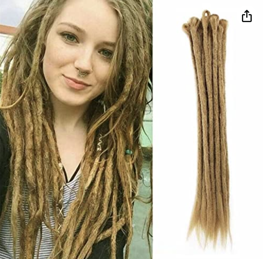 Dsoar Dreadlock Extensions Brown Synthetic Dreads 20 Inch 12 Strands 