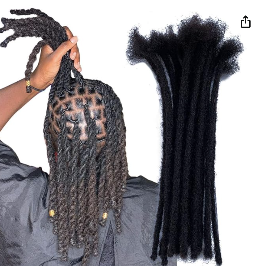 YONNA Human Hair Microlocks Sisterlocks Dreadlocks Extensions 20Locs Full Handmade