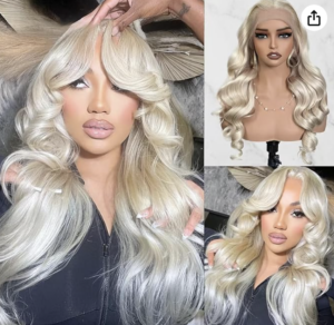 Blonde Lace Front Human Hair Wig Deep Part Brazilian Virgin Remy Hair Bleached