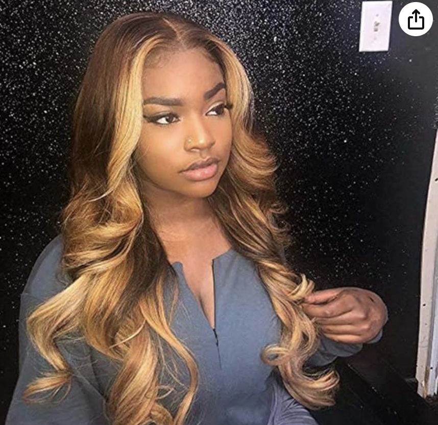 Ombre Color #4T27 Glueless Brazilian Wig 