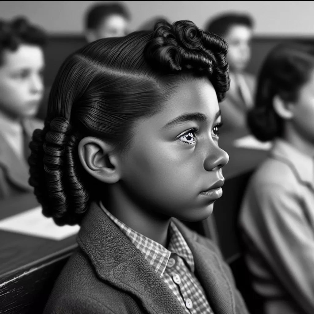 Rosa Parks as a young child in Alabama school.