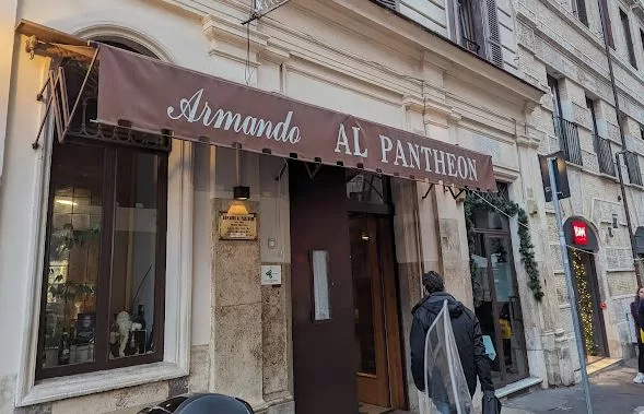 Armando al Pantheon has the best food in Rome, Italy.