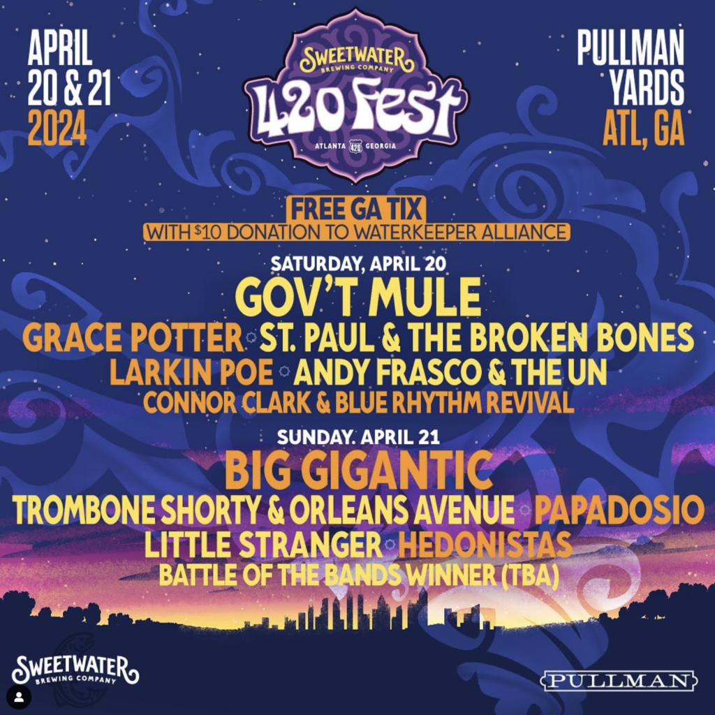 Sweetwater 420 Fest 2024 music lineup