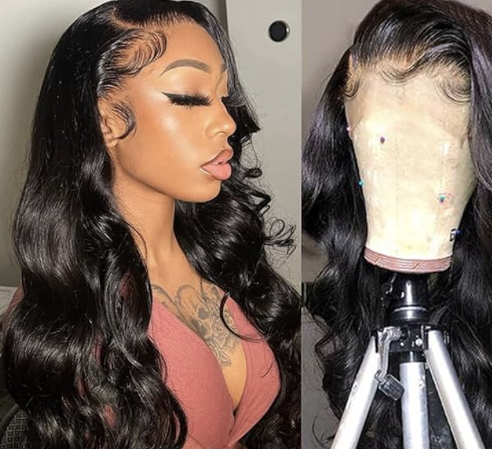 Human Hair 180 density HD Transparent Lace Frontal Wig