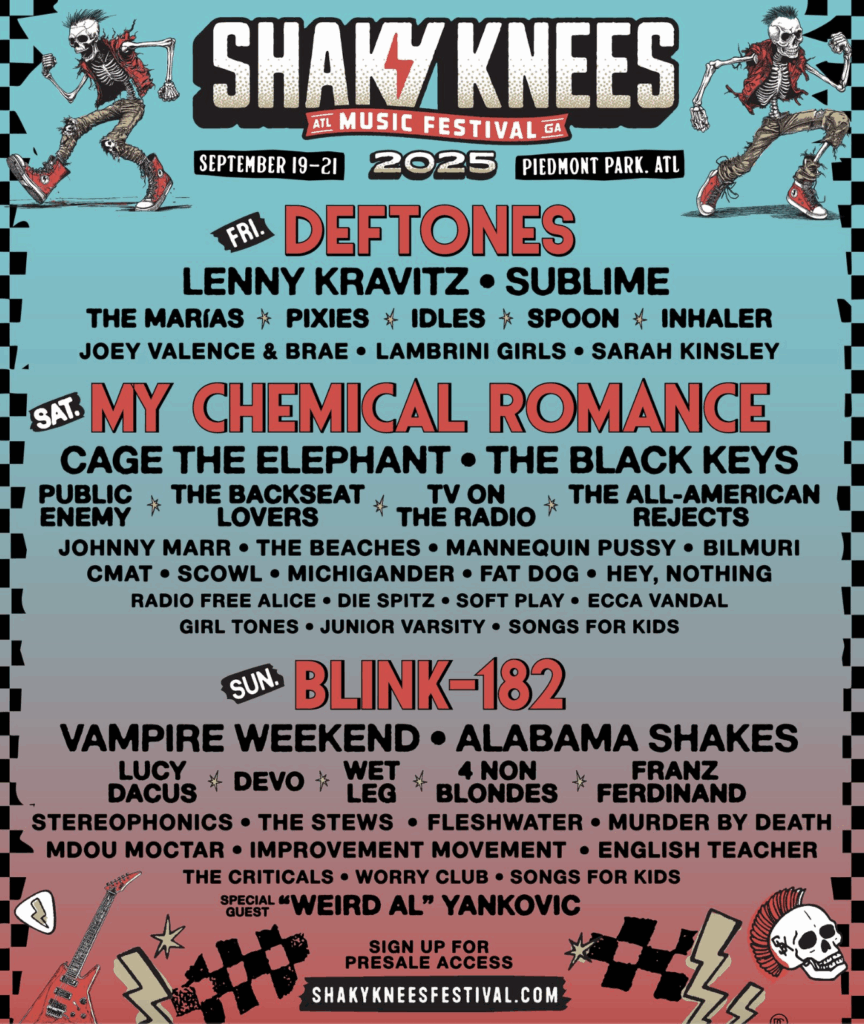 Shaky Knees Festival poster 2025