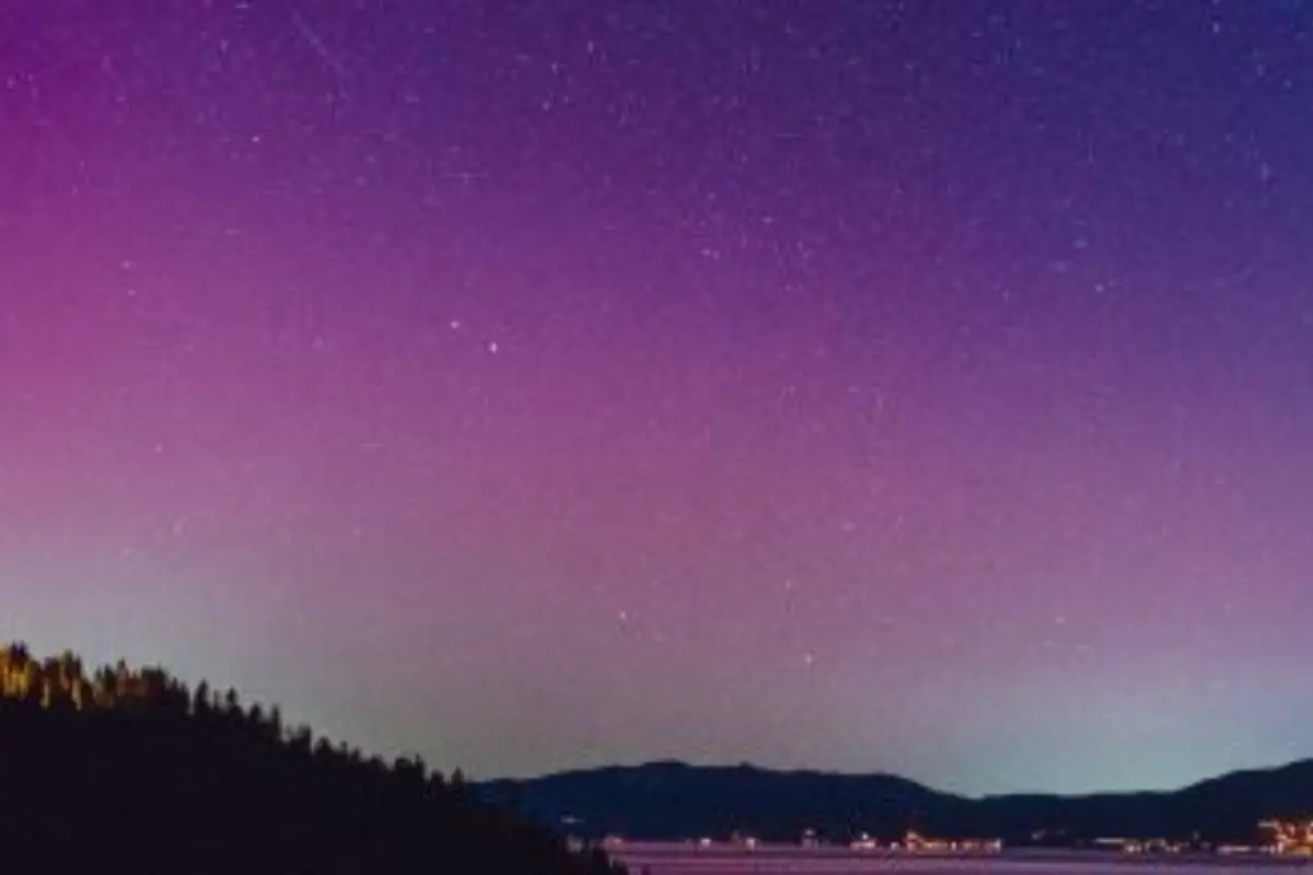 aurora borealis over Atlanta, Georgia