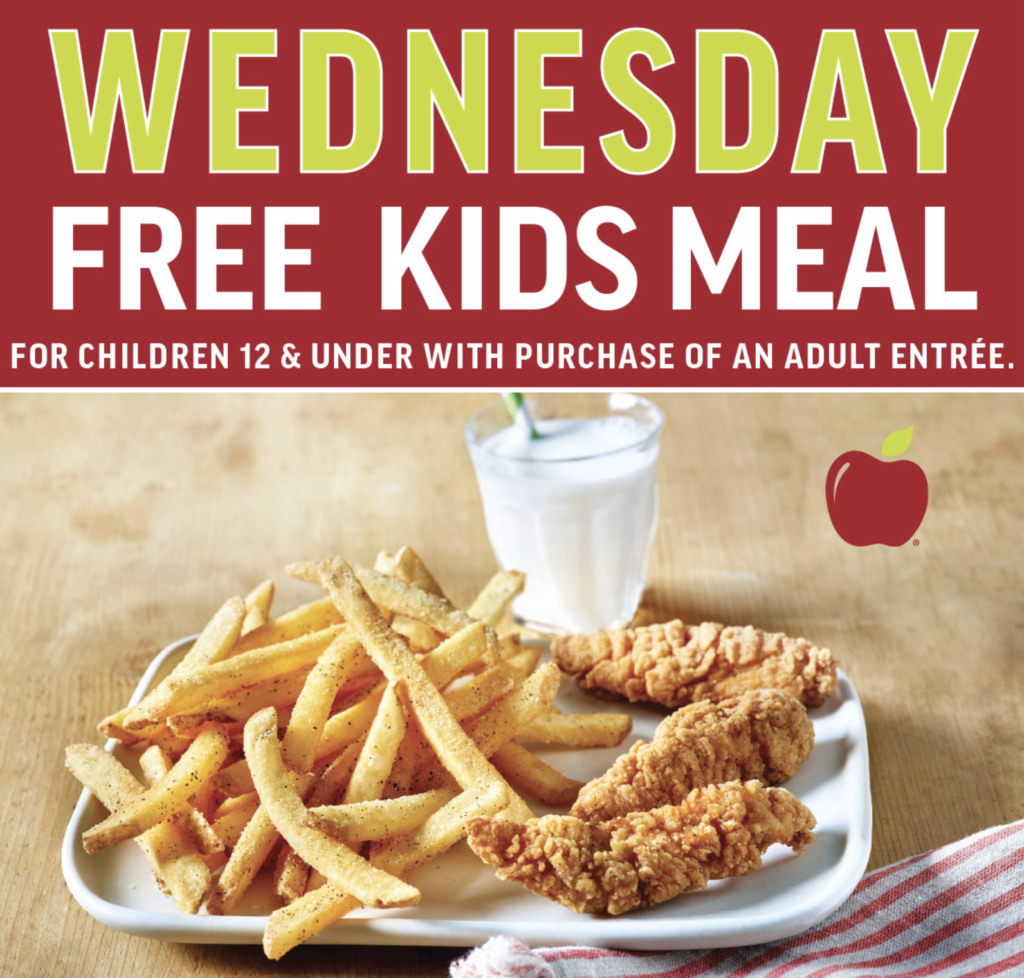 Applebee's free kids meal