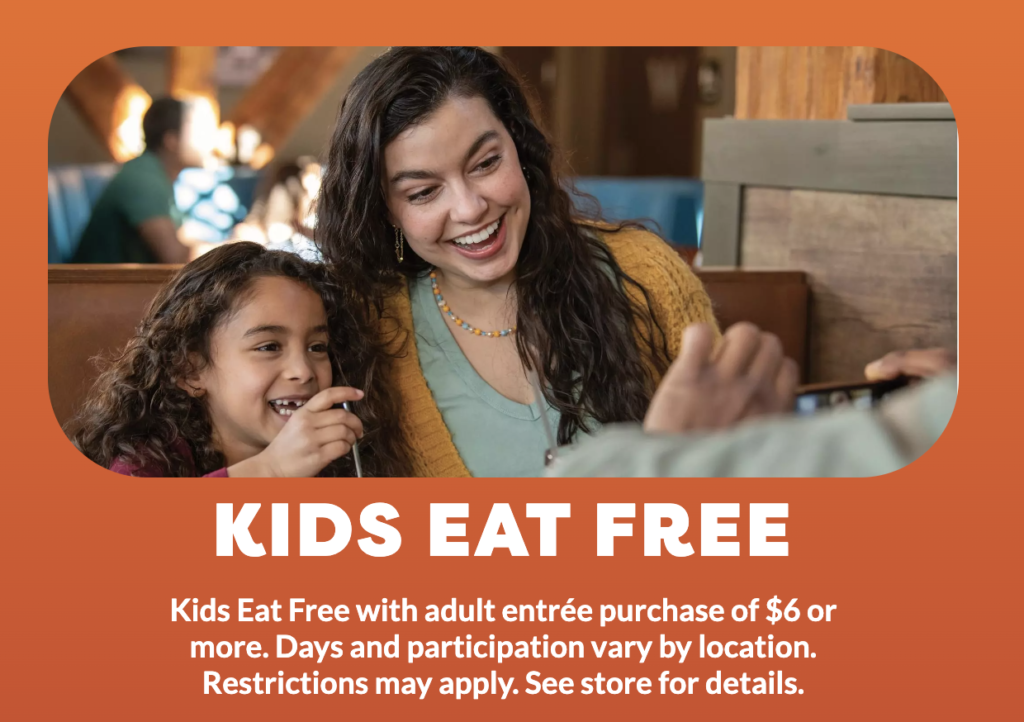 Kids eat free at Denny's in Atlanta.