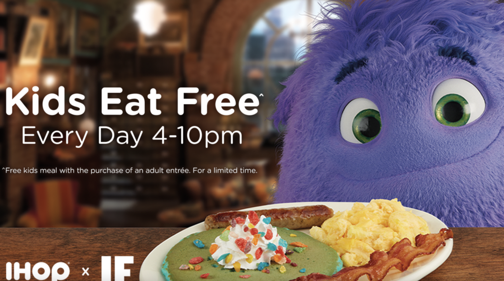 IHOP allows kids to eat free daily from 4 to 10 p.m.