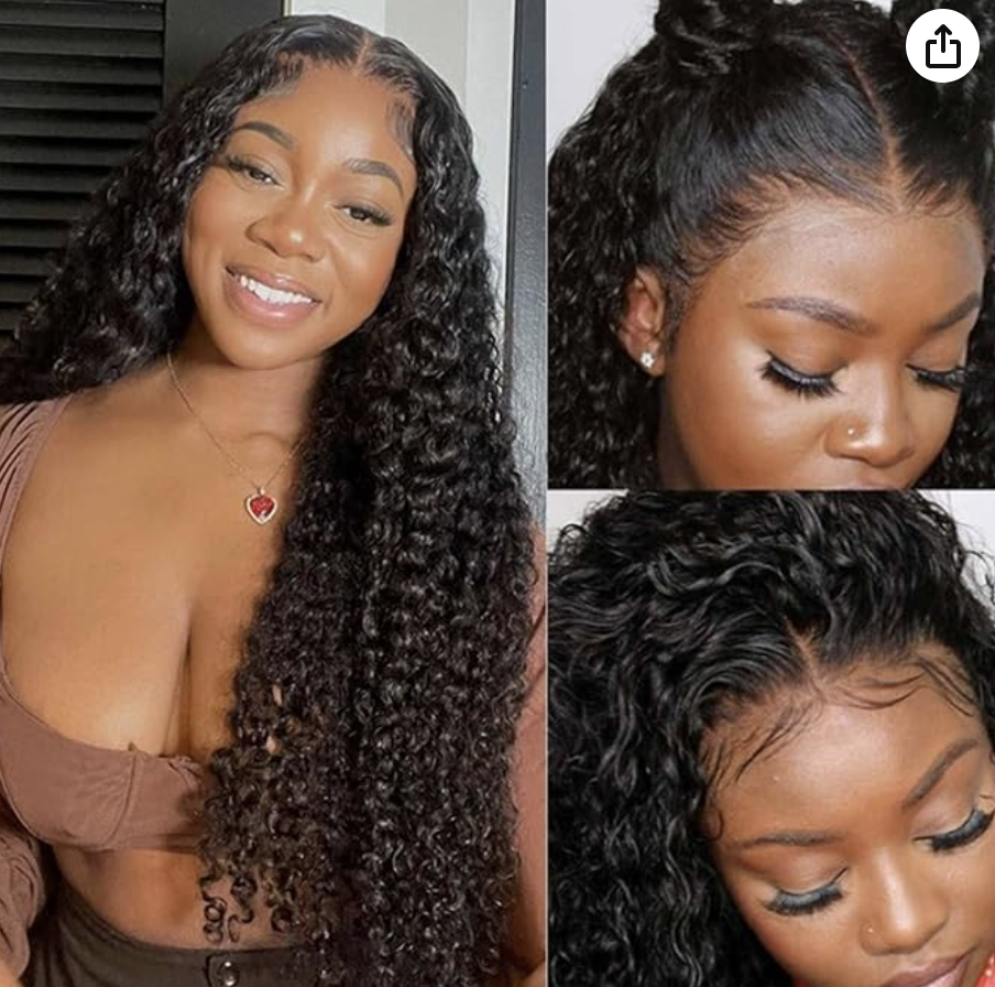 Deep Wave 13×6 Transparent Lace Front Pre Plucked Natural Hair