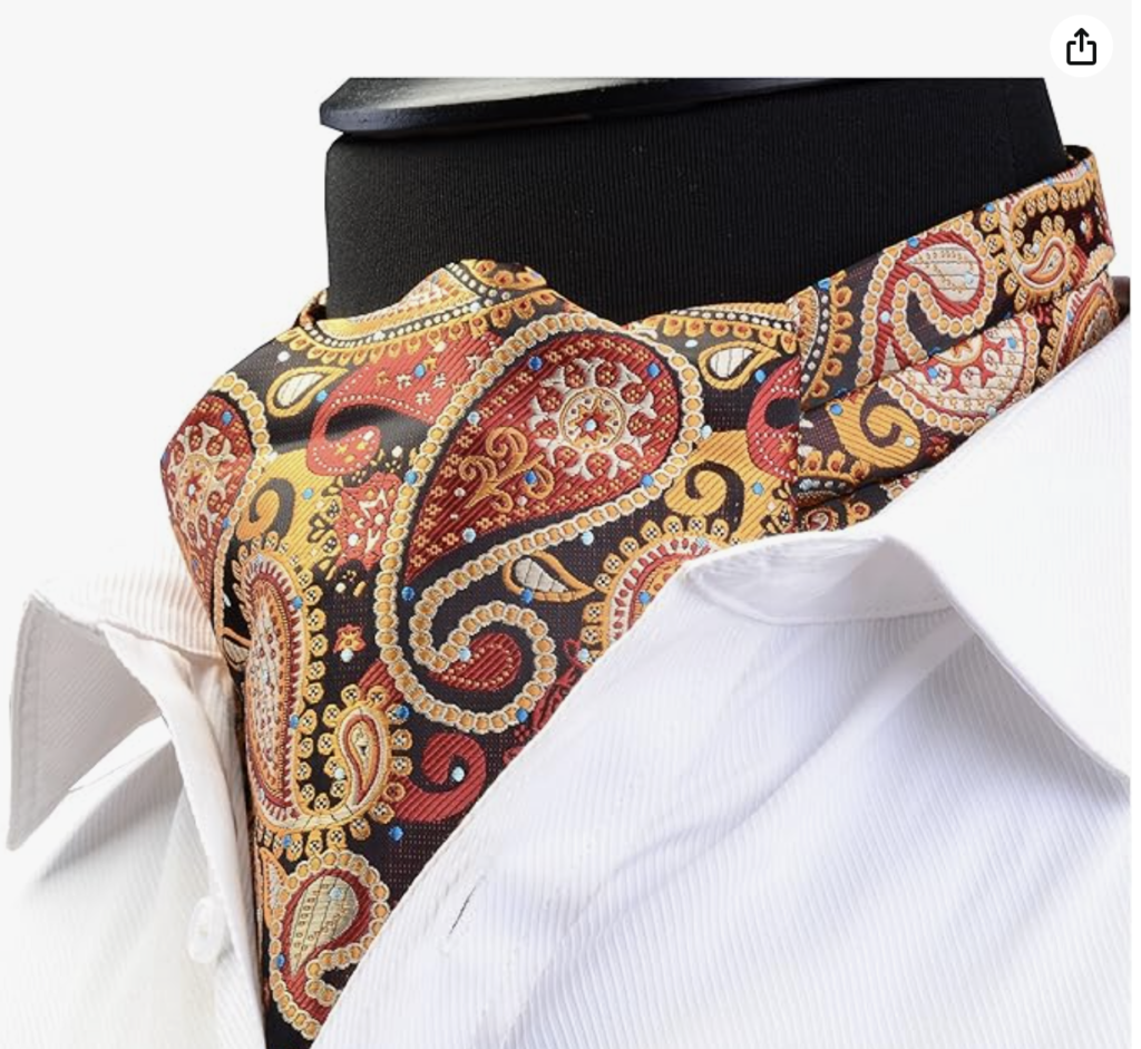 GUSLESON Men’s Cravat Self Tie Paisley Jacquard Woven Floral Luxury Ascot