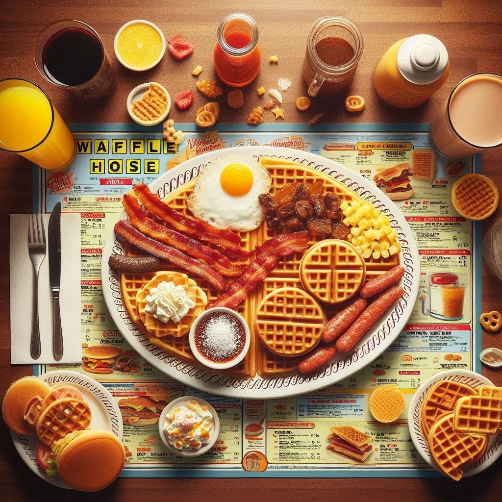 Waffle House menu in Atlanta.