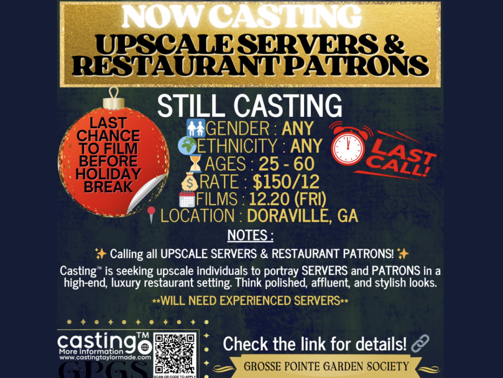 Sought: Upscale Restaurant Patrons and Servers in Atlanta