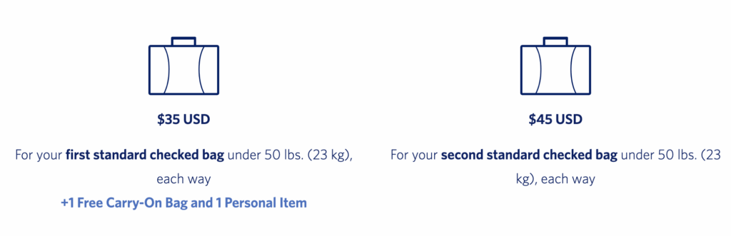 Delta Air Lines' checked baggage fees for 2025 vary based on route, fare type, and passenger status. Here's a breakdown based on available information:Domestic Flights (U.S., including Puerto Rico, U.S. Virgin Islands, and Canada):First checked bag: $35
Second checked bag: $45