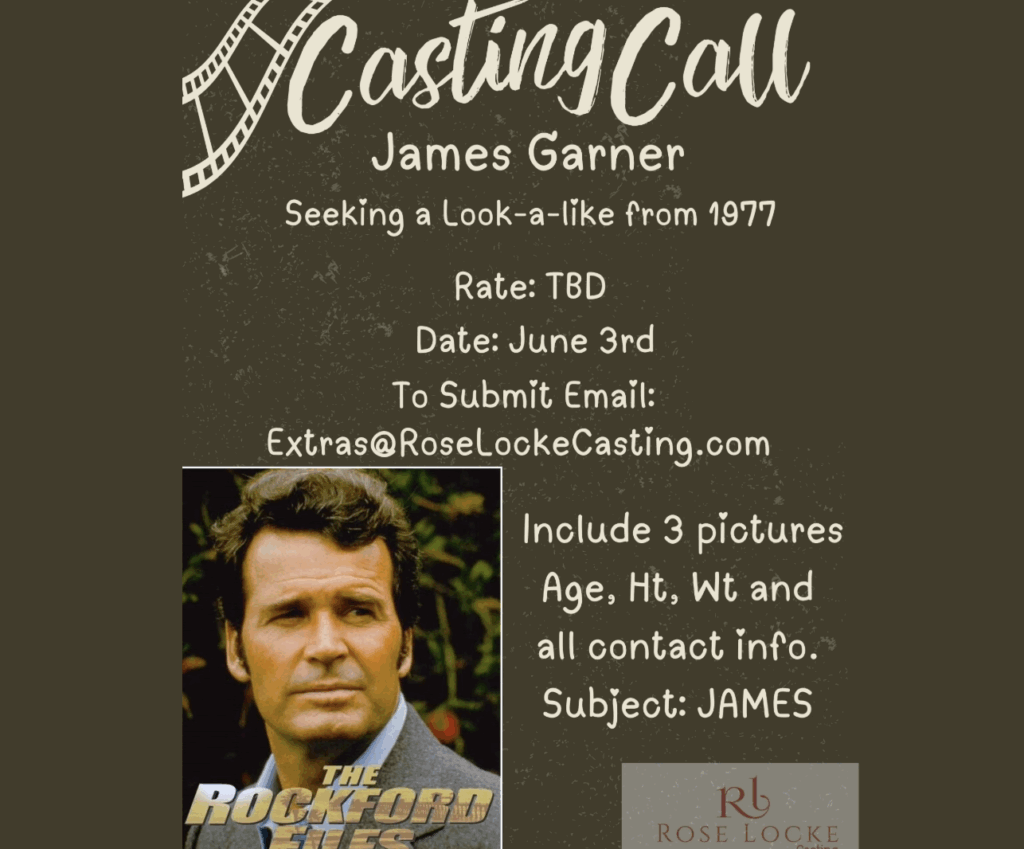 Caasting: James Garner Lookalike casting in Atlanta.