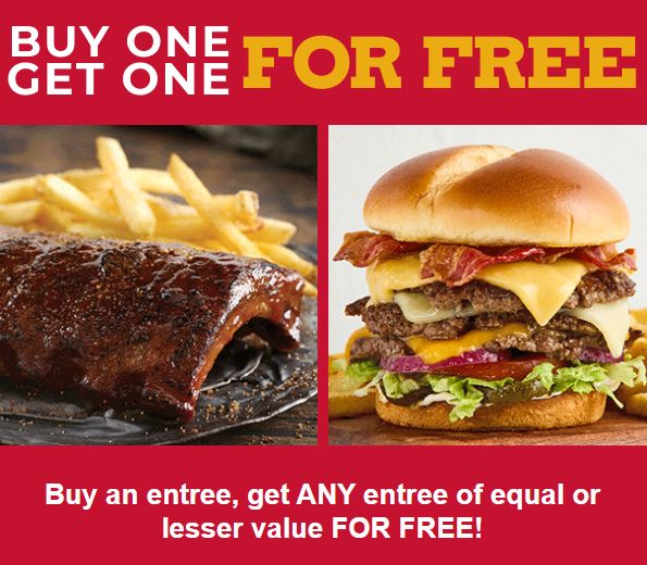 BOGO deal Ruby Tuesday