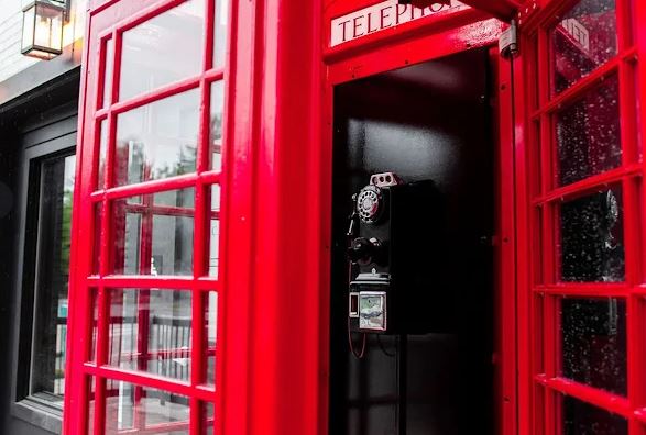 Red Phone Booth in downtown Atlanta.