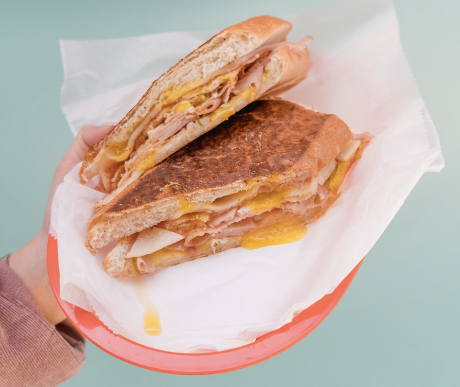 Fried Egg Cubano from el Super Pan's breakfast menu.