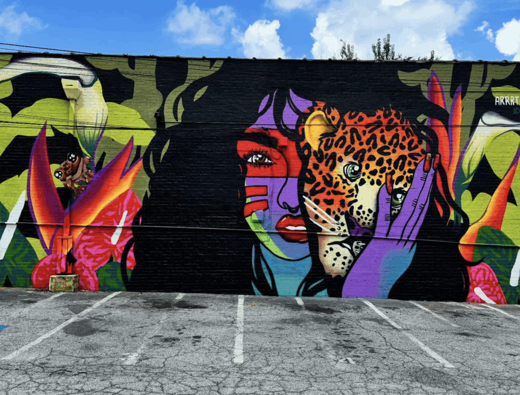 Art Addict mural in Atlanta.