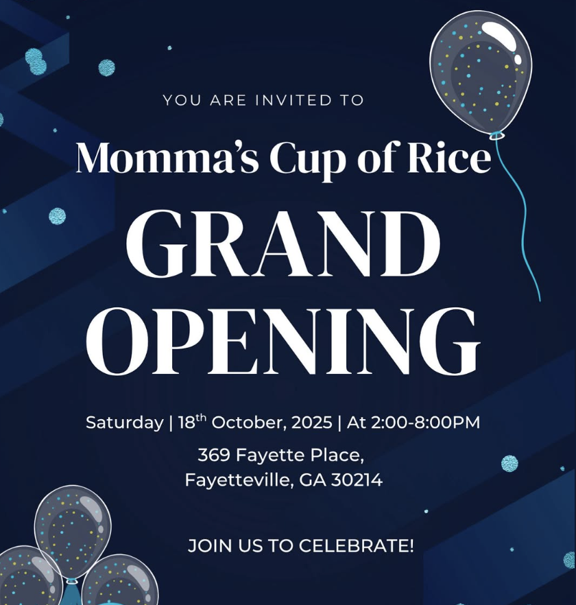 Momma's Cup of Rice opens in Fayetteville.