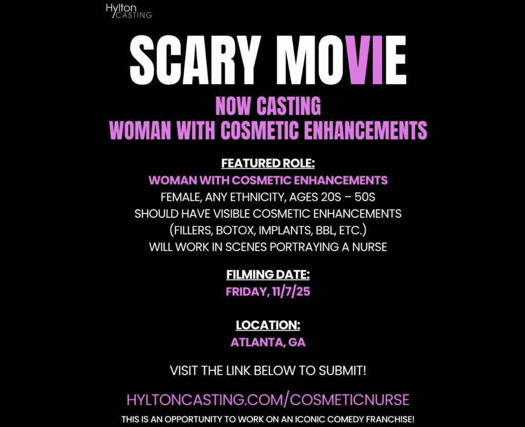 Scary Movie casting in Atlanta.