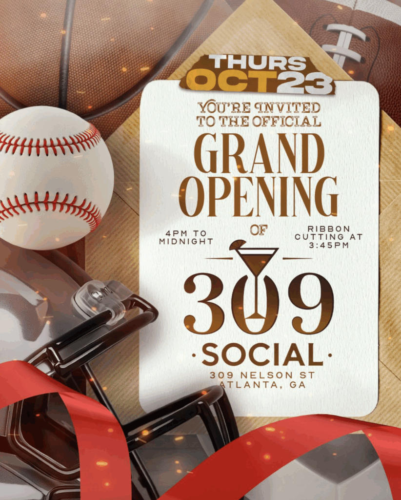 309 Social sports bar opens in Atlanta.