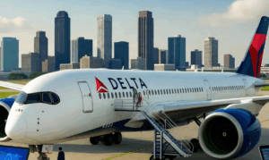 Delta Air Lines plane boarding