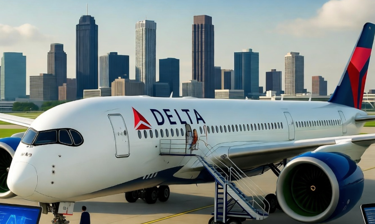 Delta Air Lines plane boarding