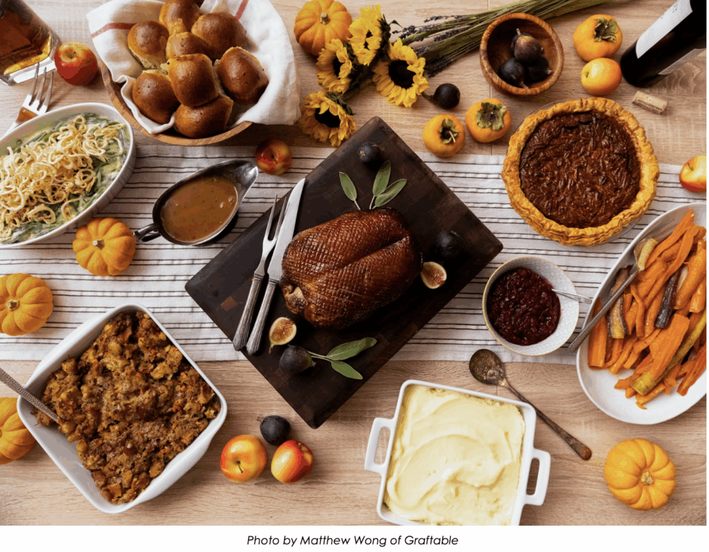 Lazy Betty Thanksgiving menu.