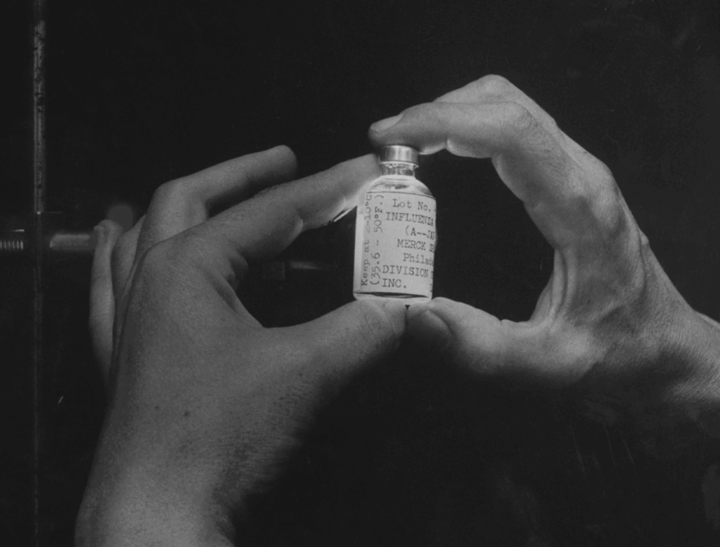 Flu pandemic vaccine in 1957.